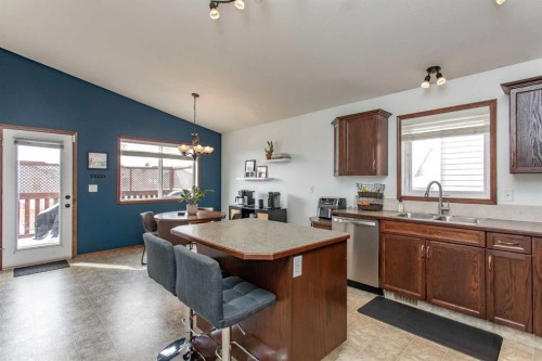 35 Landry Bend, Red Deer, AB - Indoor Photo Showing Kitchen With Double Sink