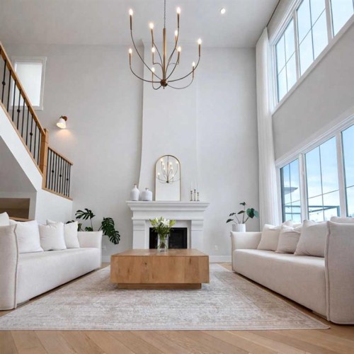 20320 29 Avenue Nw, Edmonton, AB - Indoor Photo Showing Living Room With Fireplace