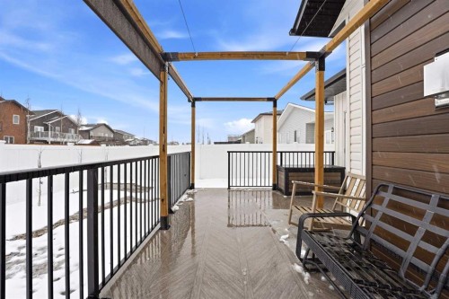 34 Mitchell Crescent, Blackfalds, AB - Outdoor With Deck Patio Veranda With Exterior