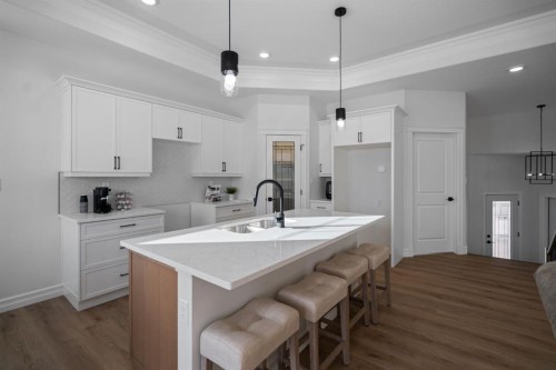 5737 55 Avenue, Camrose, AB - Indoor Photo Showing Kitchen With Upgraded Kitchen