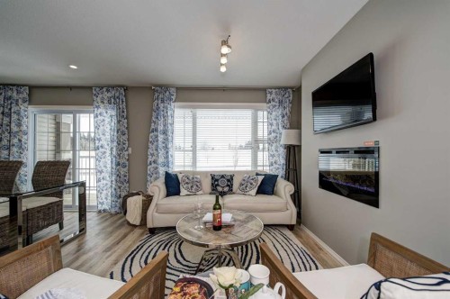 15 Golden Crescent, Red Deer, AB - Indoor Photo Showing Living Room With Fireplace