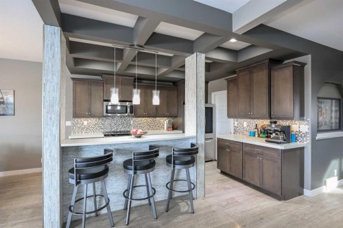 112 Eastpointe Drive, Blackfalds, AB - Indoor Photo Showing Kitchen With Upgraded Kitchen