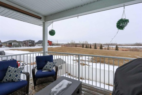 112 Eastpointe Drive, Blackfalds, AB - Outdoor With Deck Patio Veranda With Exterior