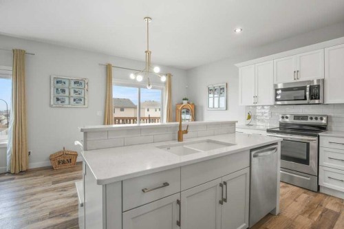 14 Thayer Close, Red Deer, AB - Indoor Photo Showing Kitchen With Double Sink