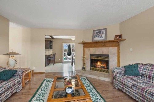 45 Ravenscrag Crescent, Norglenwold, AB - Indoor Photo Showing Living Room With Fireplace