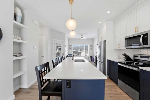 44 Evergreen Way, Red Deer, AB - Indoor Photo Showing Kitchen With Stainless Steel Kitchen