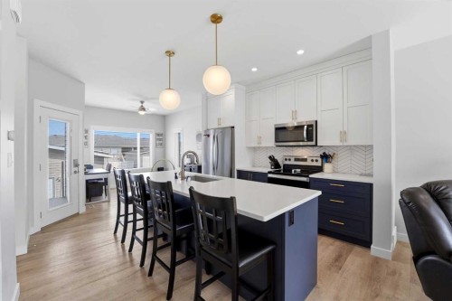 44 Evergreen Way, Red Deer, AB - Indoor Photo Showing Kitchen With Stainless Steel Kitchen With Upgraded Kitchen