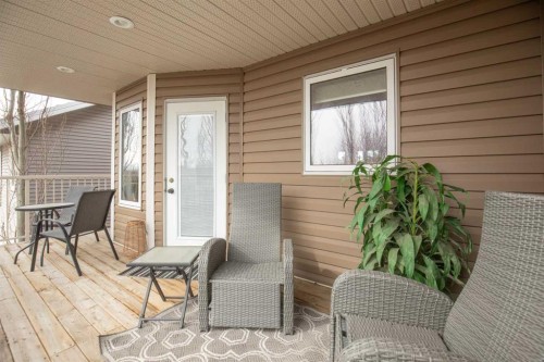 45 Emily Crescent, Lacombe, AB - Outdoor With Deck Patio Veranda With Exterior