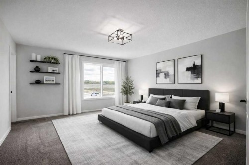 27 Heritage Link, Cochrane, AB - Indoor Photo Showing Bedroom
