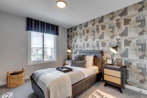 9 Amblefield View Nw, Calgary, AB - Indoor Photo Showing Bedroom
