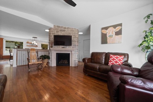 5331 55 Avenue, Bashaw, AB - Indoor With Fireplace