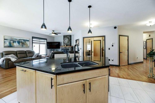 6 Cranna Place, Lacombe, AB - Indoor Photo Showing Kitchen With Double Sink