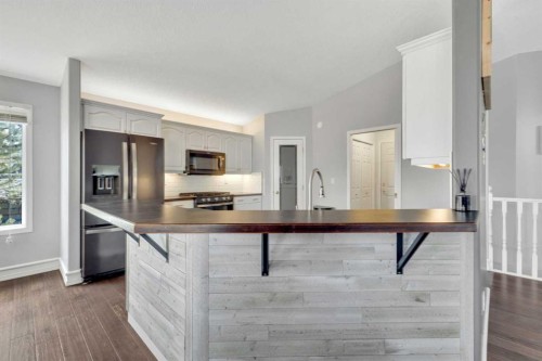 5508 49 Avenue, Alix, AB - Indoor Photo Showing Kitchen With Upgraded Kitchen