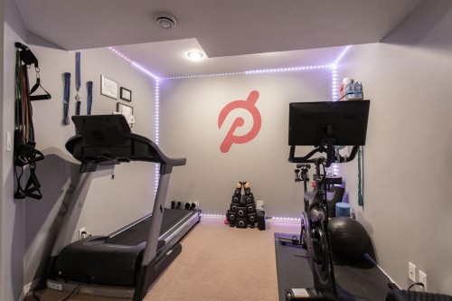55 Kind Close, Red Deer, AB - Indoor Photo Showing Gym Room