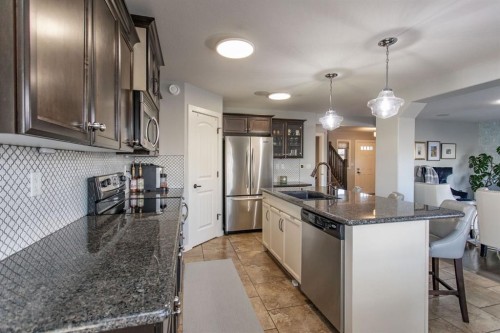 55 Kind Close, Red Deer, AB - Indoor Photo Showing Kitchen With Stainless Steel Kitchen With Upgraded Kitchen