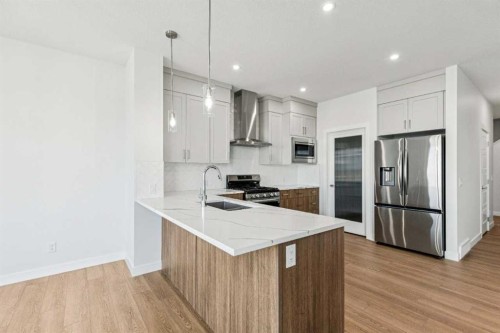 86 Keystone Creek Terrace Ne, Calgary, AB - Indoor Photo Showing Kitchen With Stainless Steel Kitchen With Double Sink With Upgraded Kitchen