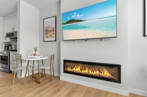 52 Evergreen Way, Red Deer, AB - Indoor Photo Showing Living Room With Fireplace