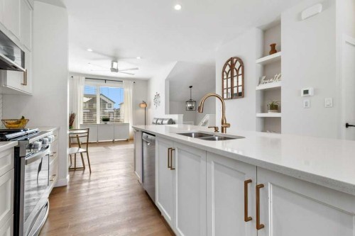 52 Evergreen Way, Red Deer, AB - Indoor Photo Showing Kitchen With Double Sink With Upgraded Kitchen