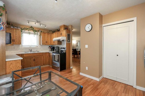 56 Elder Street, Red Deer, AB - Indoor Photo Showing Kitchen With Double Sink