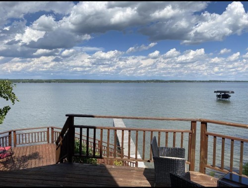 157 Grand Avenue, Norglenwold, AB - Outdoor With Body Of Water With Deck Patio Veranda With View
