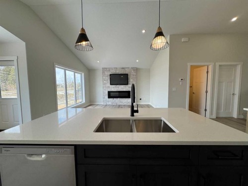 52 Emmett Crescent, Red Deer, AB - Indoor Photo Showing Kitchen With Double Sink