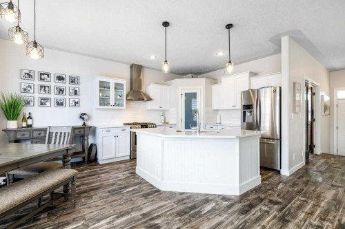 134 Langford Crescent, Red Deer, AB - Indoor Photo Showing Kitchen With Double Sink With Upgraded Kitchen