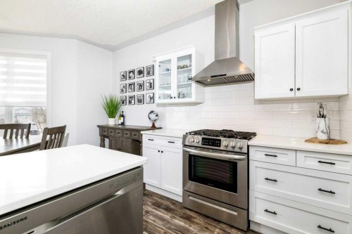 134 Langford Crescent, Red Deer, AB - Indoor Photo Showing Kitchen With Upgraded Kitchen