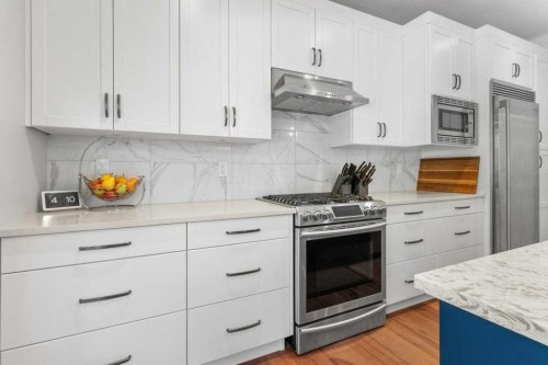 41 Cole Way, Sylvan Lake, AB - Indoor Photo Showing Kitchen With Upgraded Kitchen