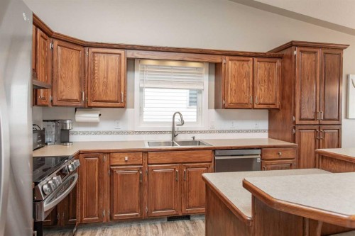 52 Archibald Crescent, Red Deer, AB - Indoor Photo Showing Kitchen With Double Sink