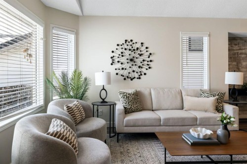 65 Macewan Ridge Circle Nw, Calgary, AB - Indoor Photo Showing Living Room