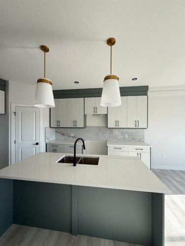 21 Lavelle Close, Red Deer, AB - Indoor Photo Showing Kitchen With Double Sink With Upgraded Kitchen