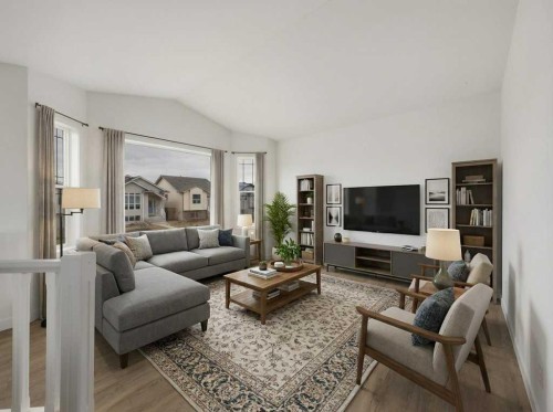 32 Hunter Road, Sylvan Lake, AB - Indoor Photo Showing Living Room