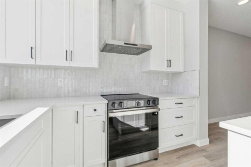 335 Fireside Drive, Cochrane, AB - Indoor Photo Showing Kitchen With Upgraded Kitchen