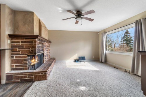 34128 Range Road 21, Rural Red Deer County, AB - Indoor With Fireplace
