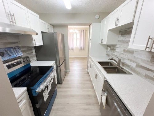 #16-5935 63 Street, Red Deer, AB - Indoor Photo Showing Kitchen With Stainless Steel Kitchen With Double Sink
