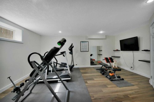 88 Premiere Crescent, Blackfalds, AB - Indoor Photo Showing Gym Room