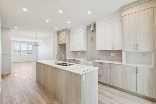 70 Lucas Heath Nw, Calgary, AB - Indoor Photo Showing Kitchen With Double Sink