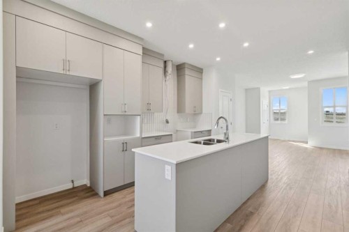 74 Lucas Heath Nw, Calgary, AB - Indoor Photo Showing Kitchen With Double Sink
