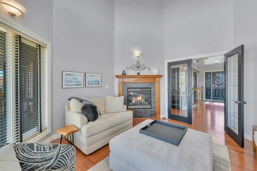 82 Ingram Close, Red Deer, AB - Indoor Photo Showing Living Room With Fireplace