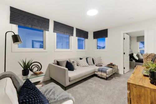 83 Creekstone Common Sw, Calgary, AB - Indoor Photo Showing Living Room