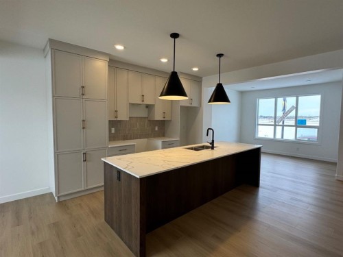 50 Lavelle Close, Red Deer, AB - Indoor Photo Showing Kitchen With Double Sink