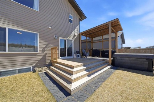56 Trinity Street, Lacombe, AB - Outdoor With Deck Patio Veranda