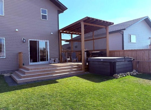 56 Trinity Street, Lacombe, AB - Outdoor With Deck Patio Veranda With Exterior