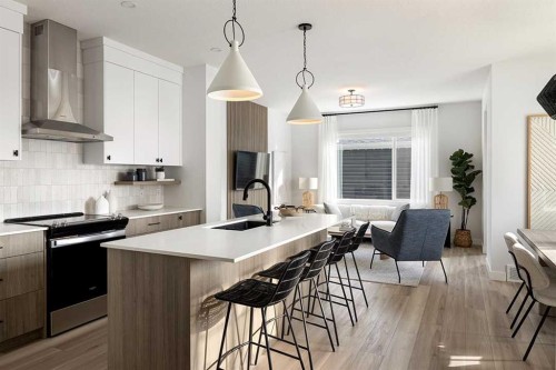 53 Legacy Point Terrace Se, Calgary, AB - Indoor Photo Showing Kitchen With Upgraded Kitchen