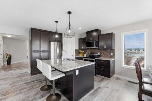 33 Jarvis Close, Red Deer, AB - Indoor Photo Showing Kitchen With Upgraded Kitchen