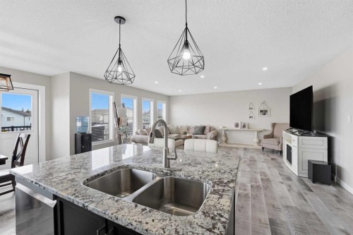 33 Jarvis Close, Red Deer, AB - Indoor Photo Showing Kitchen With Double Sink With Upgraded Kitchen