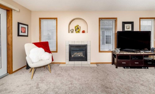 14D-32 Daines Avenue, Red Deer, AB - Indoor Photo Showing Other Room With Fireplace