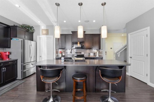 47 Thompson Crescent, Red Deer, AB - Indoor Photo Showing Kitchen With Upgraded Kitchen