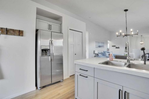 244 Thomlison Avenue, Red Deer, AB - Indoor Photo Showing Kitchen With Double Sink