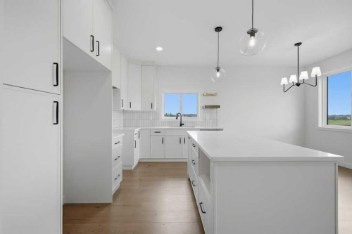 37 Maclean Close, Blackfalds, AB - Indoor Photo Showing Kitchen With Upgraded Kitchen